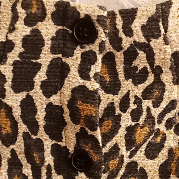NEW Alice Olivia Boho Contemporary Size 10 Leopard Print Cream-Brown Colors B26 - Picture 7 of 16